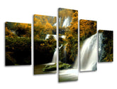 Ζωγραφική τοίχου 5 τμημάτων WATERFALLS VO007E50